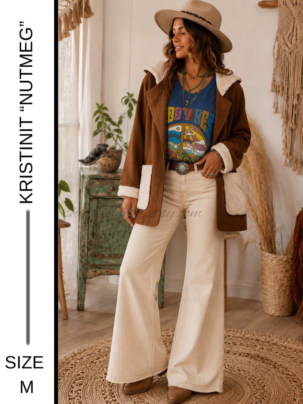 MSRP $385✨ Kristinit Nutmeg Cuddly Sherpa-Lined Wool Blend Coat – Size M | NEW ✨